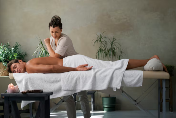 Full body oil massage