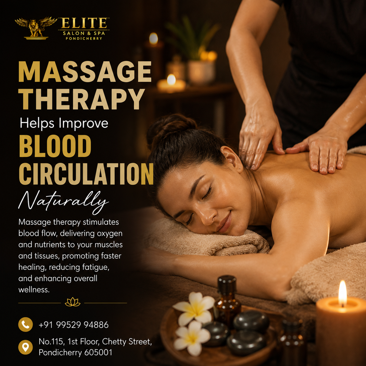 How Massage Therapy in Pondicherry Helps Improve Blood Circulation Naturally